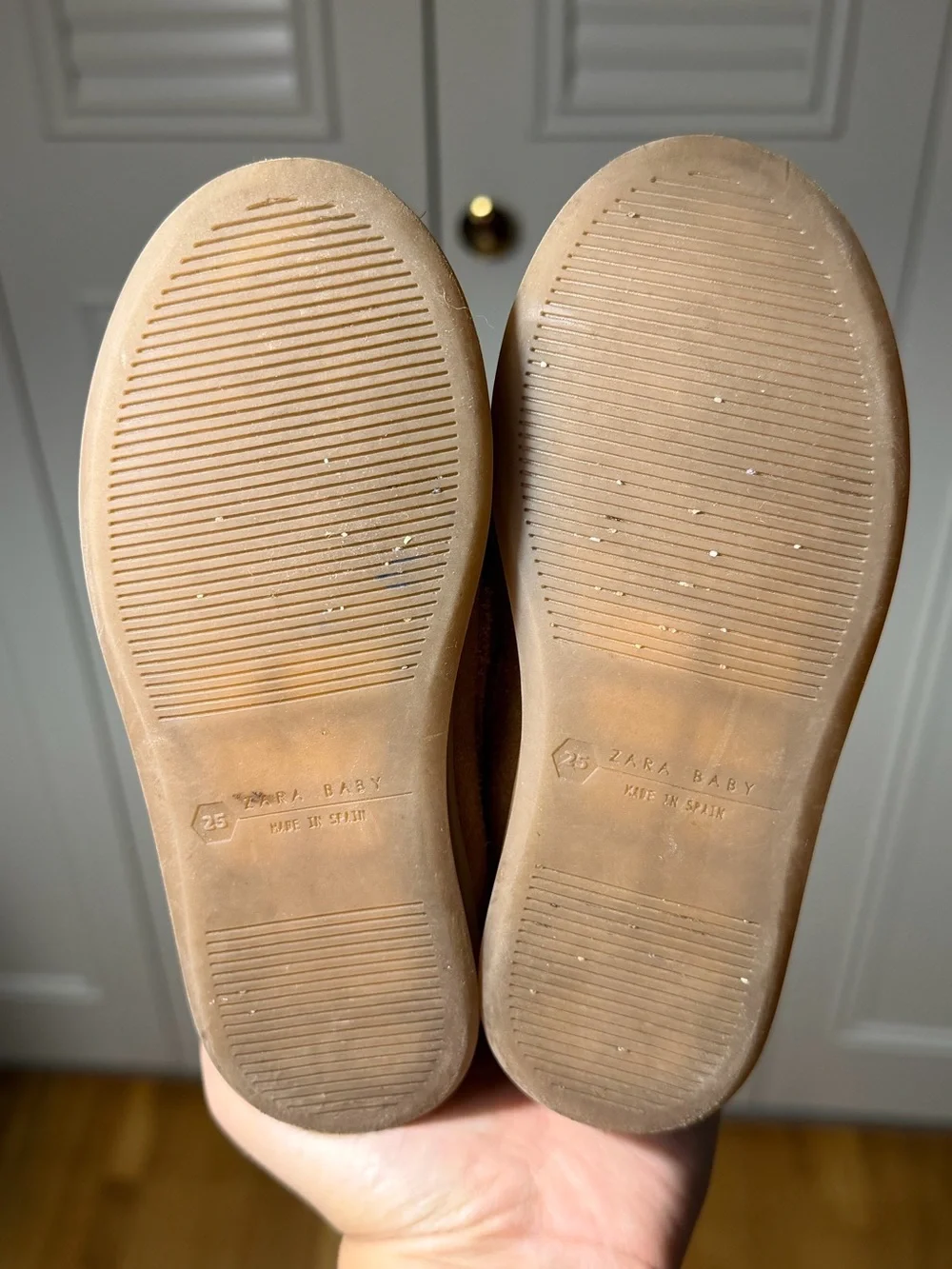 Zara Kids Brown Suede Penny Loafers